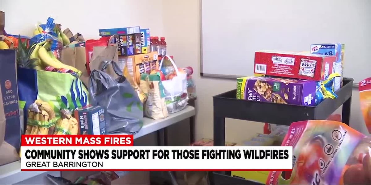 Residents rally behind Great Barrington firefighters as they battle brush fire [Video]