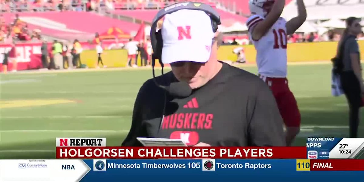 Husker Football: Holgorsen Challenges Players [Video]