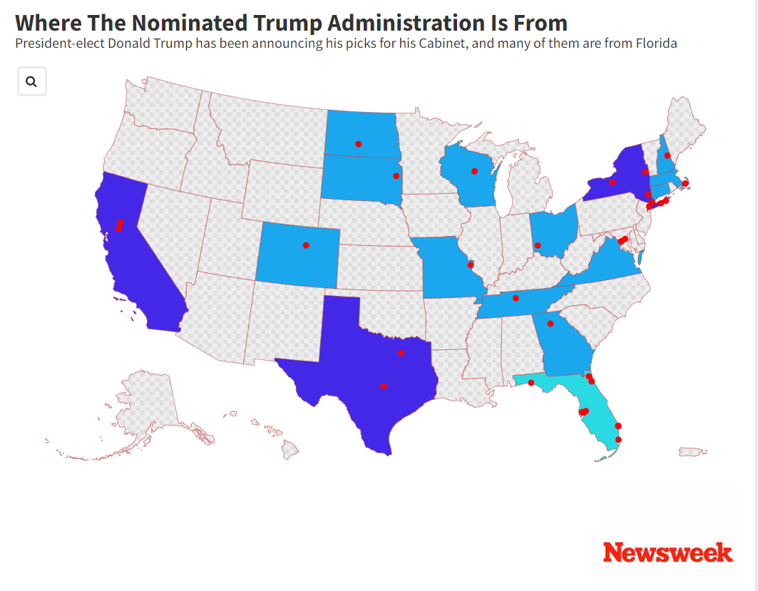 Map Shows Where Trump Nominees Are From [Video]