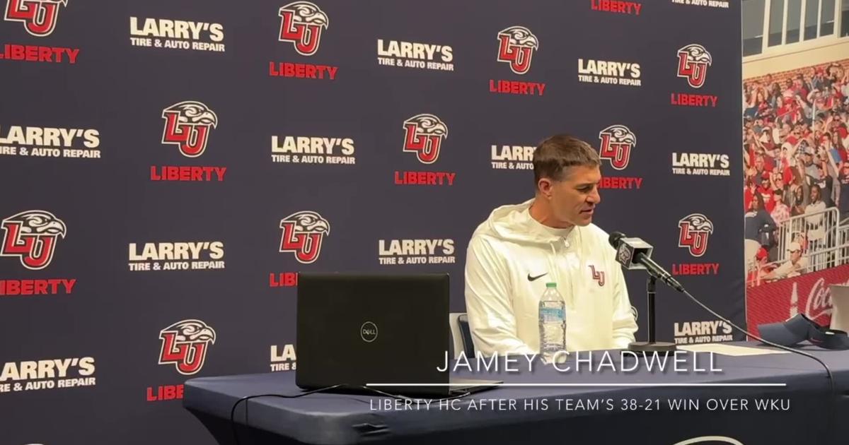 Liberty HC Jamey Chadwell after the Flames