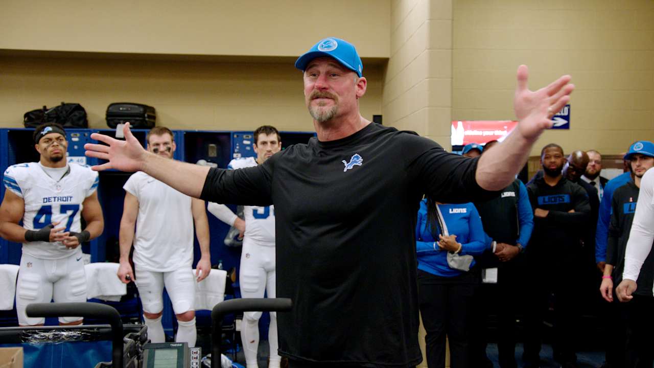 Lions at Colts: Locker room celebration [Video]