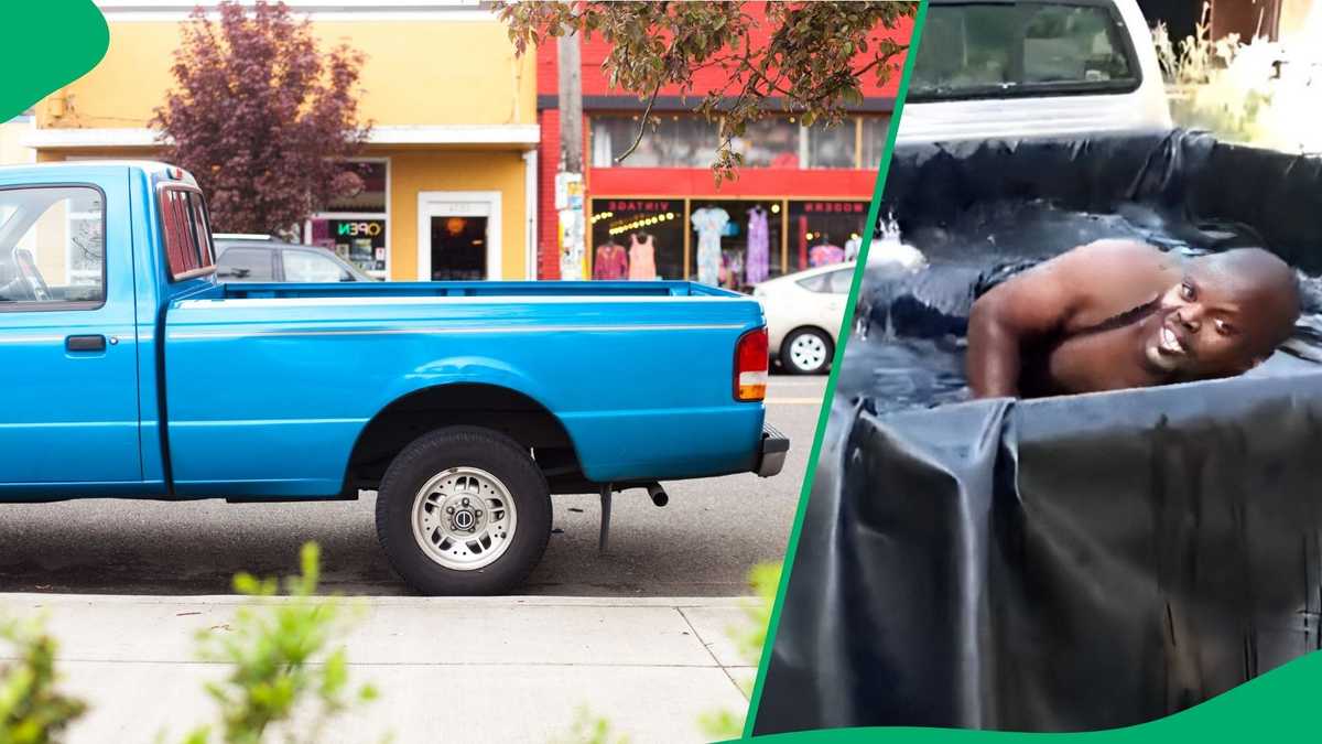 Limpopo Is Too Hot: Man Turns Bakkie Into Pool to Deal With Heatwave in Video