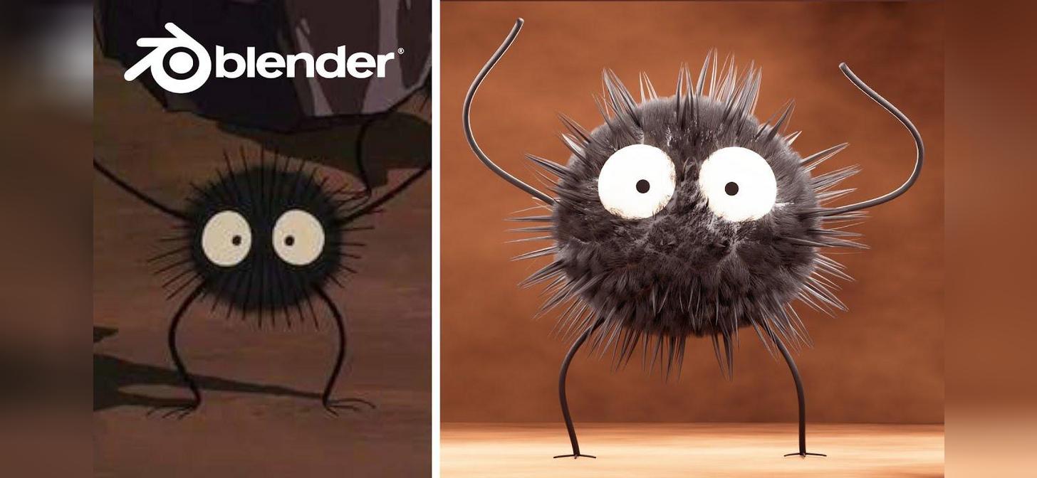 Soot Sprite Blender Tutorial: Spirited Away [Video]