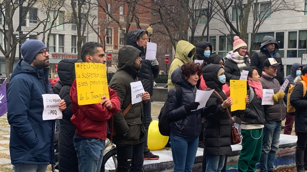 Immigrants take to the streets to protest against the freezing of immigration programmes [Video]