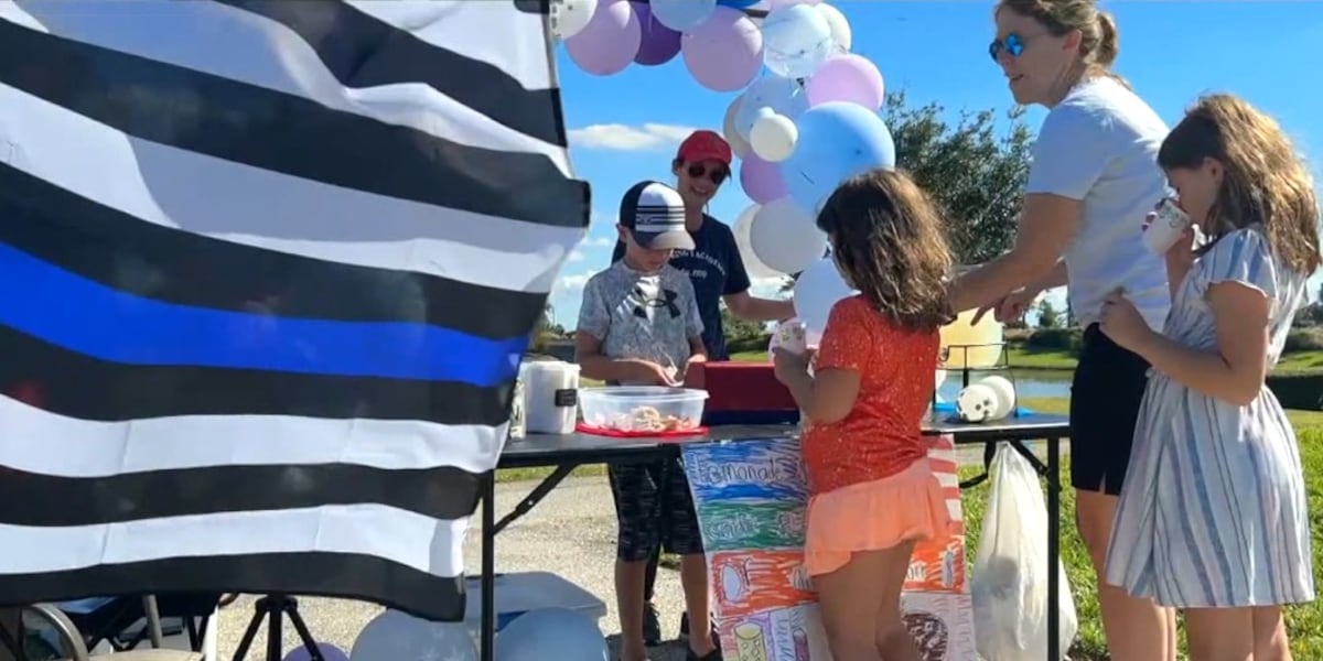 Boy, 9, driven to help fallen deputys family raises money with lemonade stand [Video]