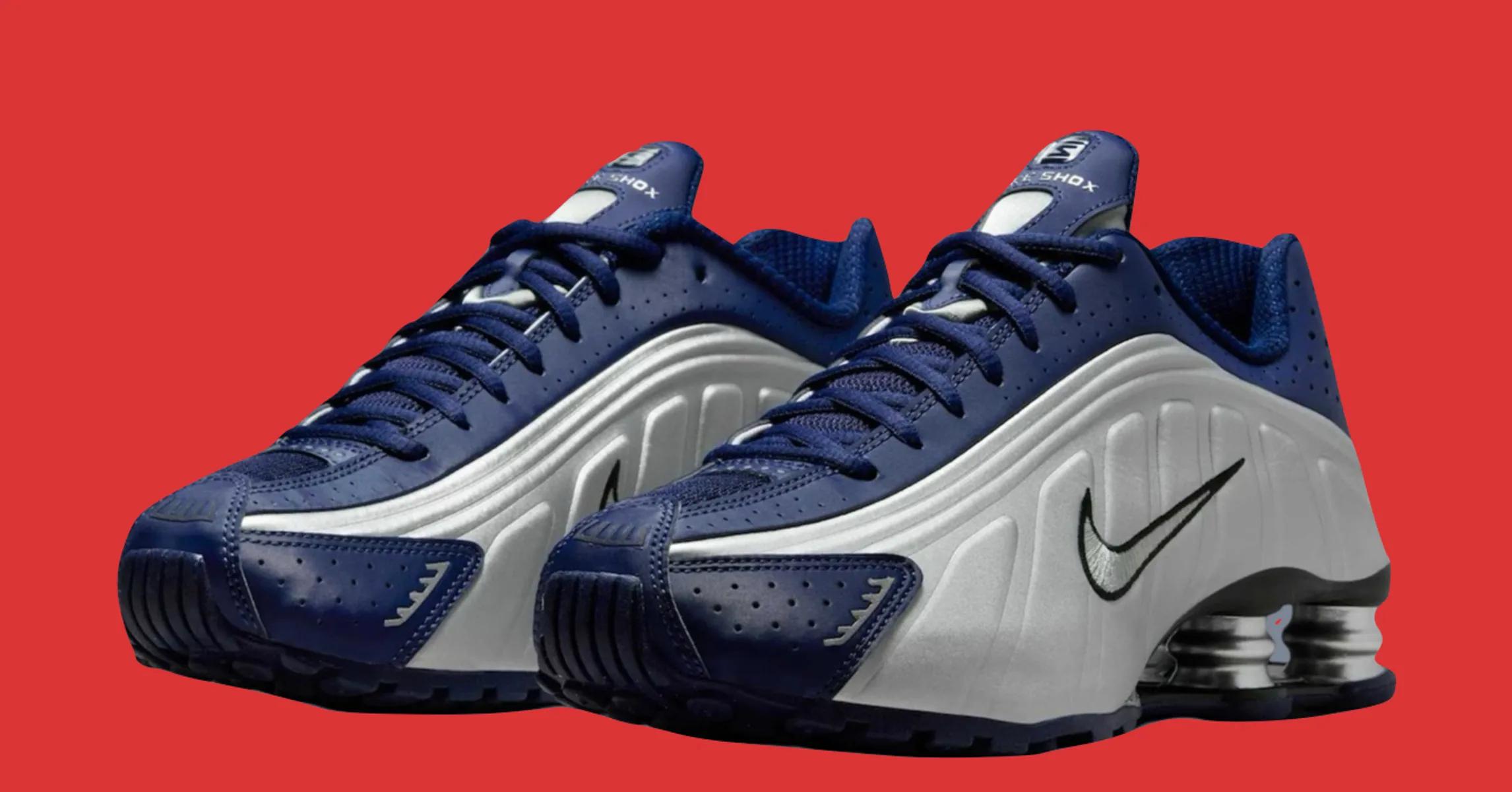 Nike Shox R4 “Blue Void” Features Metallic Silver And Dark Blue [Video]