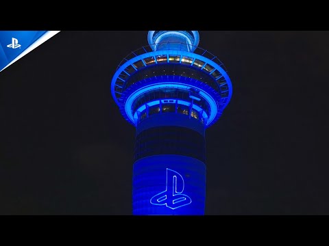 Sky Tower lights up for PlayStation M+AD! [Video]