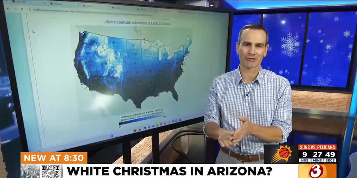 What is the probability of a White Christmas in Arizona? [Video]