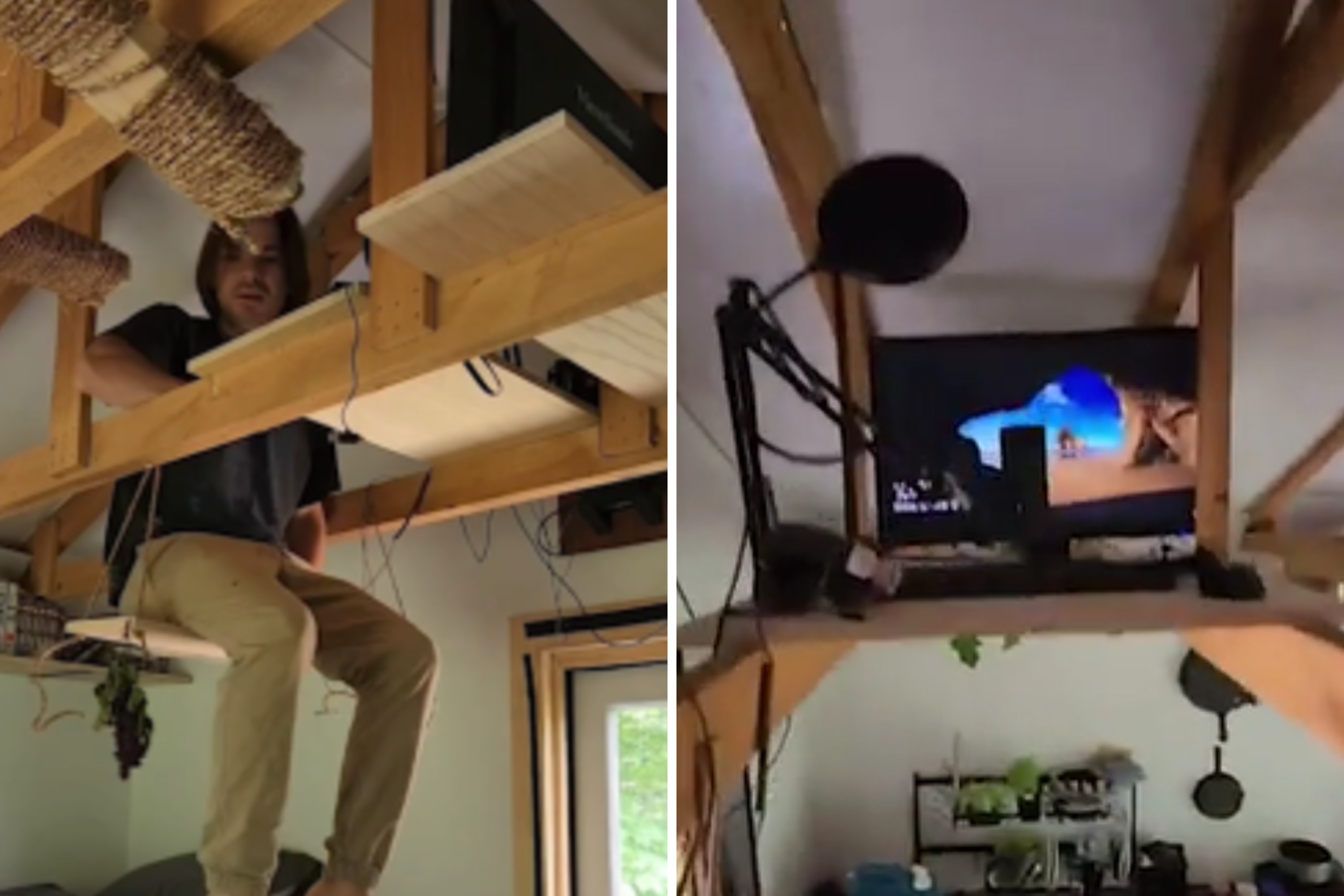 Tiny Home Owner Decides To ‘Dangle’ To Save Space, Internet Isn’t Convinced [Video]