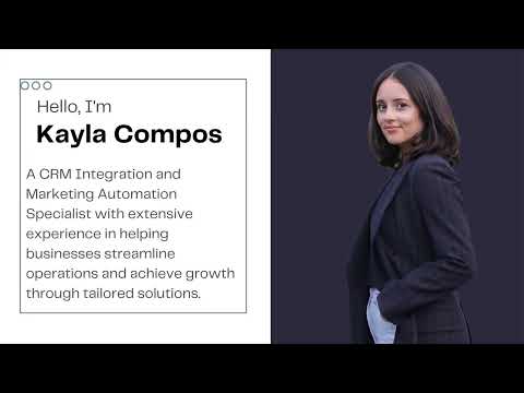 Upwork Introduction Video(CRM Integration and Marketing Automation Specialist)