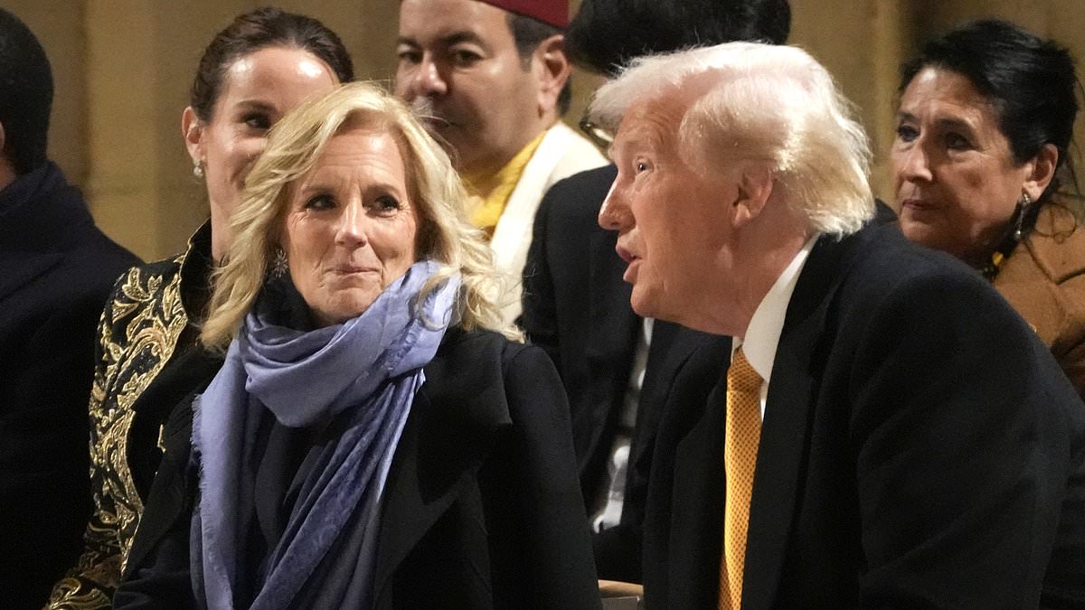 Everyone is saying the same thing as Donald Trump and Jill Biden share intimate moment in Paris [Video]