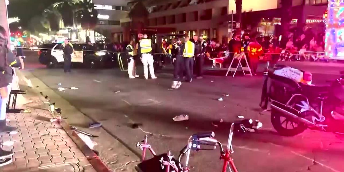 Officer loses control of motorcycle, crashes into crowd at holiday parade [Video]