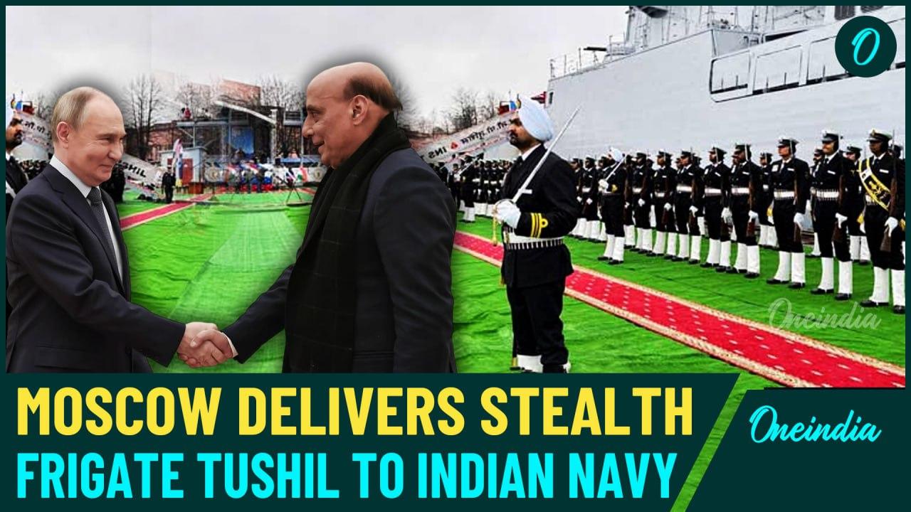 Russia Delivers Stealth Frigate Tushil to India: [Video]