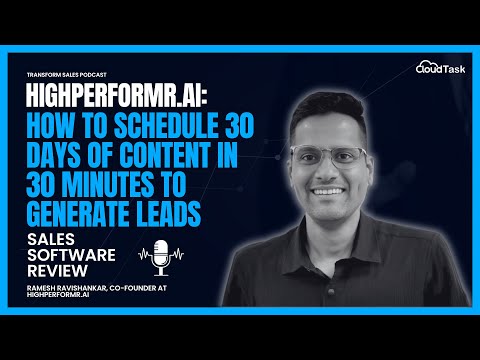 Highperformr.ai: How to Schedule 30 Days of Content in 30 Minutes to Generate Leads [Video]