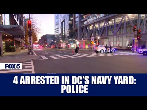 4 arrested after Navy Yard barricade [Video]