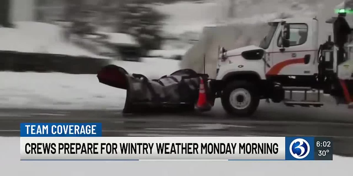 Drivers prepare for expected slippery Monday morning commute [Video]