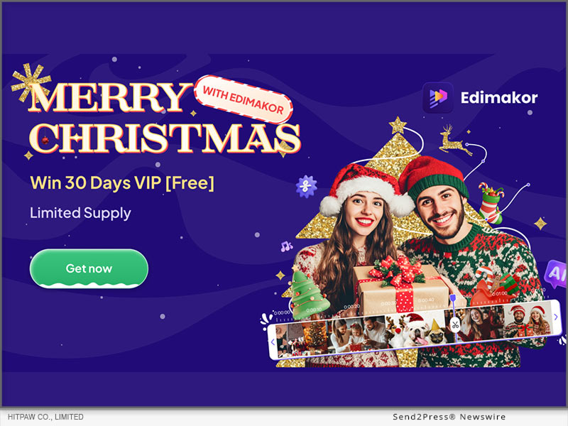 HitPaw Edimakor Unwraps a Festive Treat: Christmas Event Launched with 30% Discount [Video]