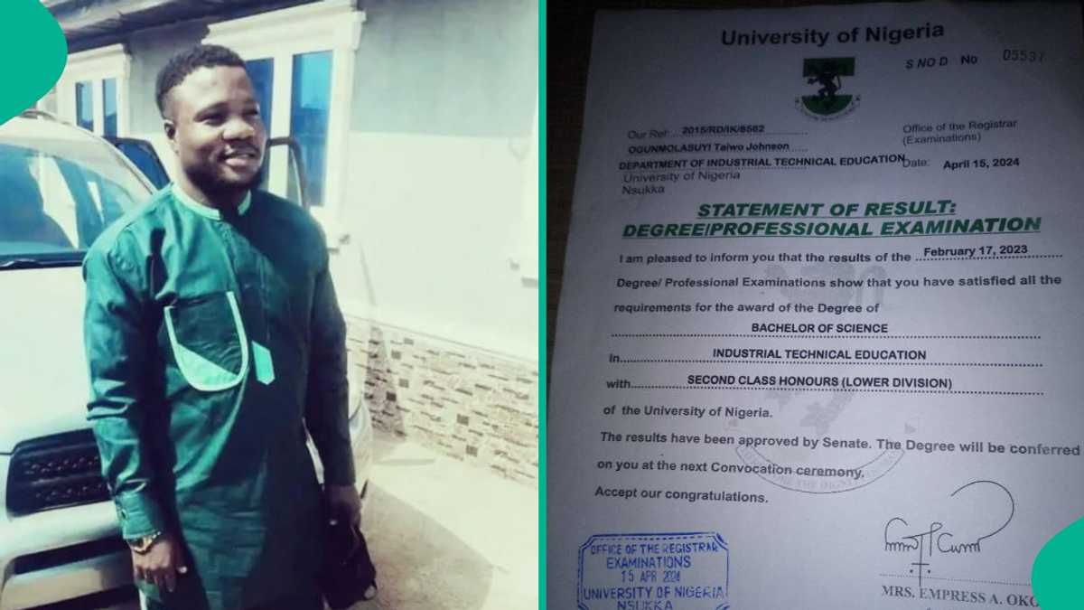 University of Nigeria Nsukka Graduate Begs for Job on Social Media, Displays His Statement of Result [Video]