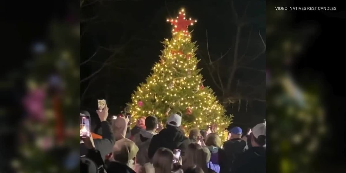 Christmas tree lighting brings hope to Chimney Rock [Video]