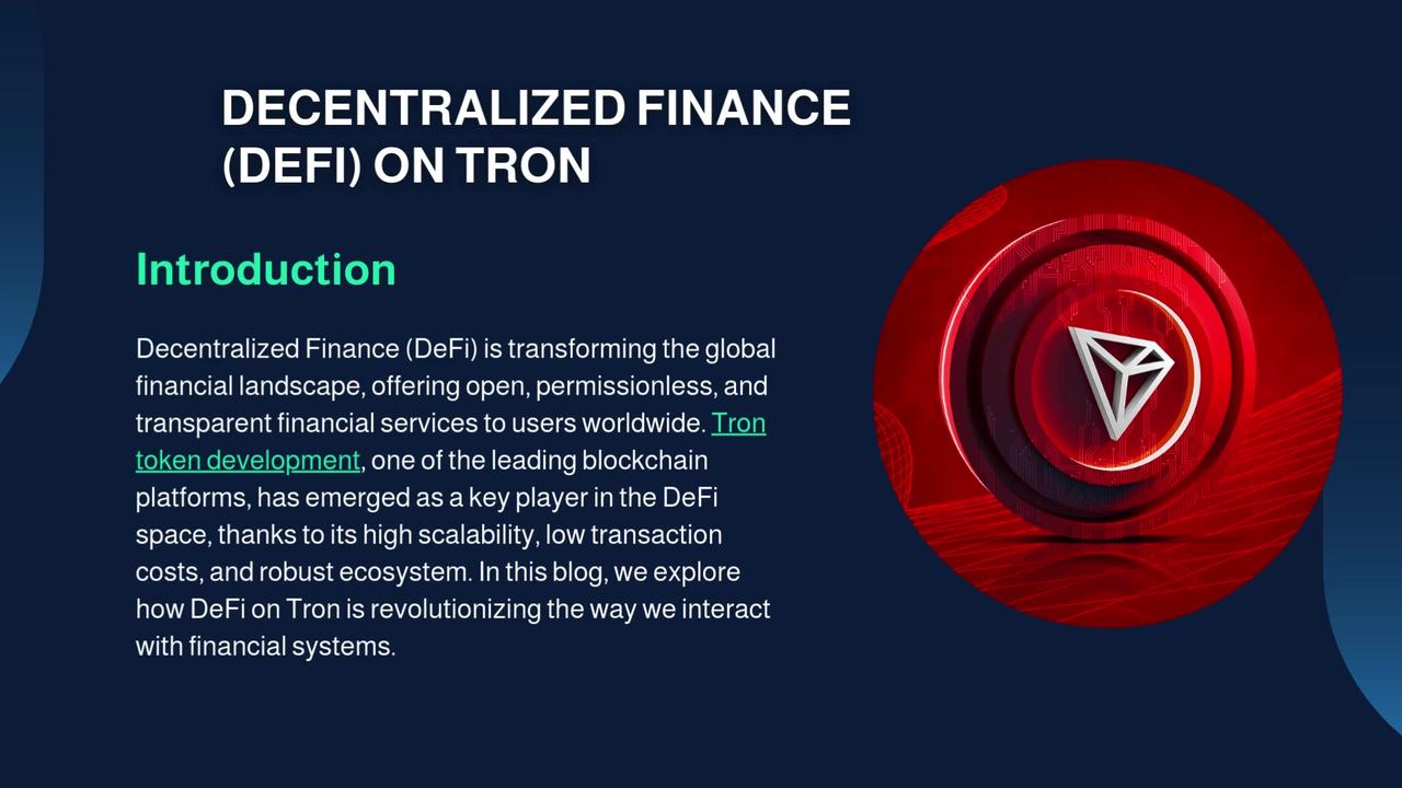 Decentralized Finance (DeFi) on Tron: [Video]