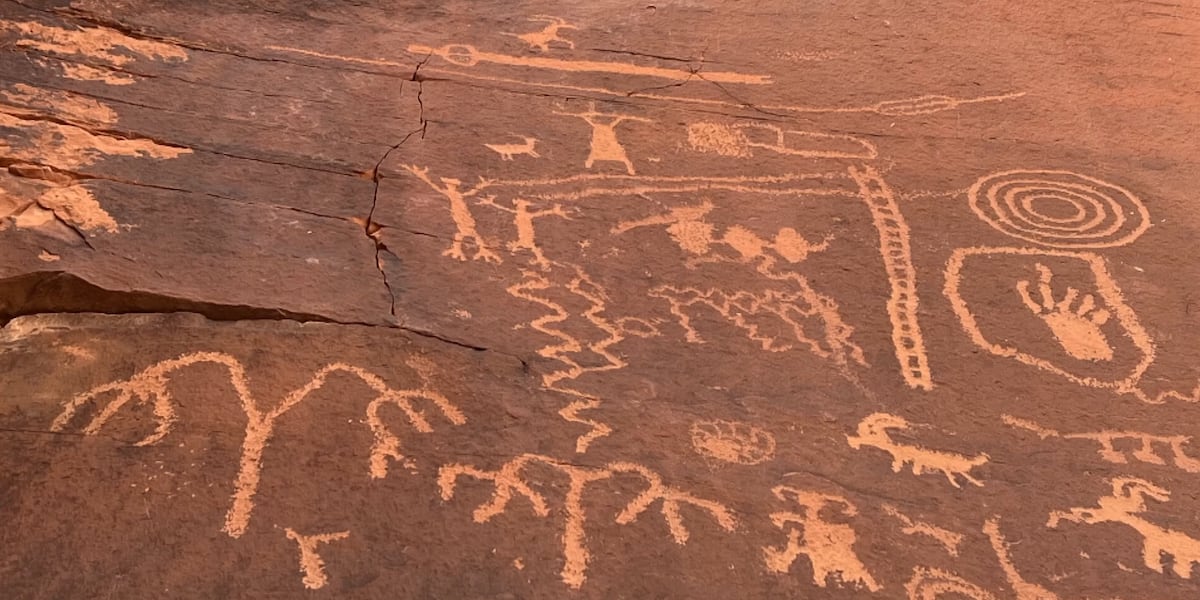 Graffiti removal on Native American rock carvings included in renovation of Valley of Fire State Park [Video]