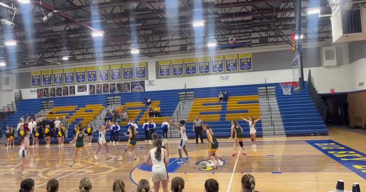 Missoula Big Sky senior Kyler Latrielle drills a three-pointer against Great Falls CMR Tuesday in Missoula. [Video]