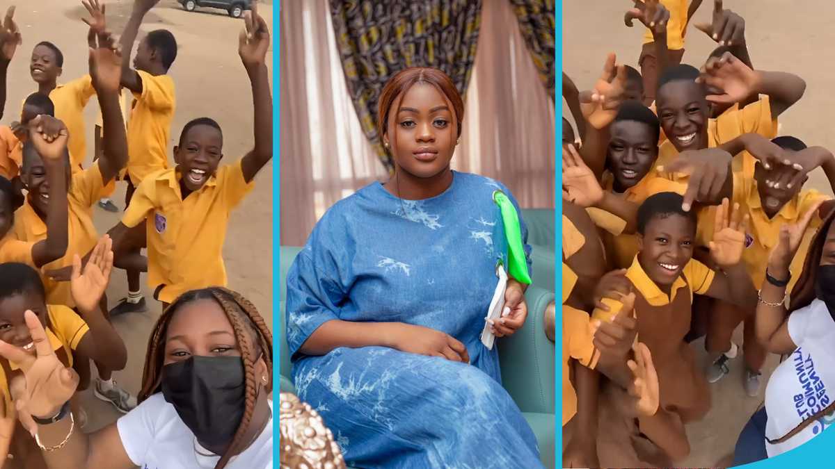 Farida Mahama Celebrates With Primary School Kids, Lovely Video Melts Hearts