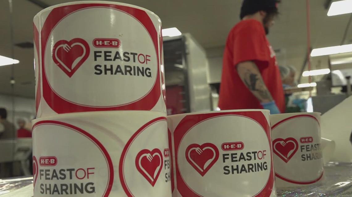 Volunteers help deliver over 1,000 meals for HEB Feast of Sharing [Video]