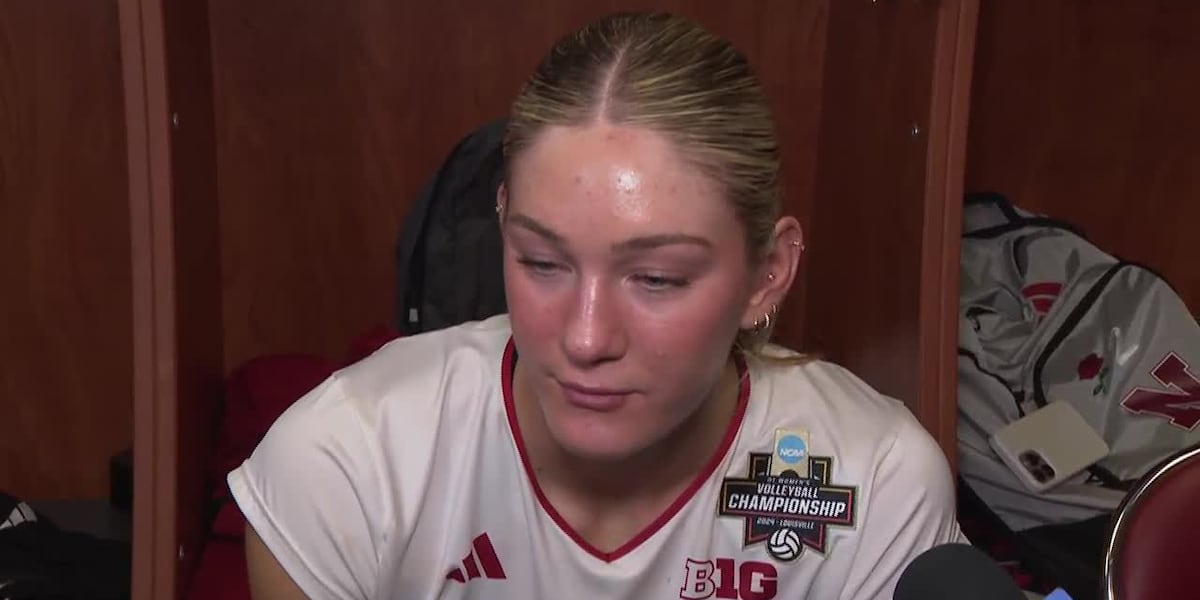 Middle Blocker Andi Jackson after Nebraska’s loss to Penn State in the Final Four [Video]