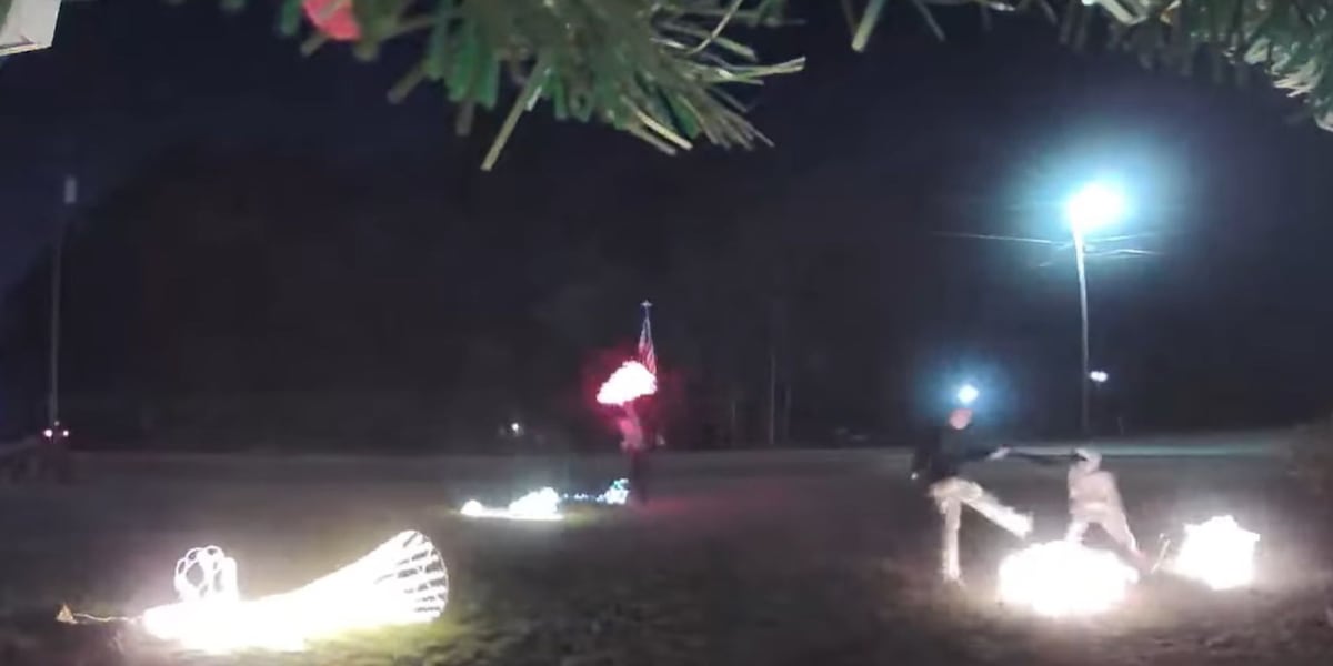 Group caught on video vandalizing Christmas decorations in Carroll County