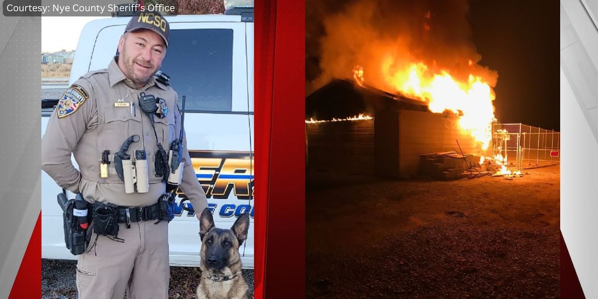 Nye County deputy, K9 escape fire; community rallies in support [Video]