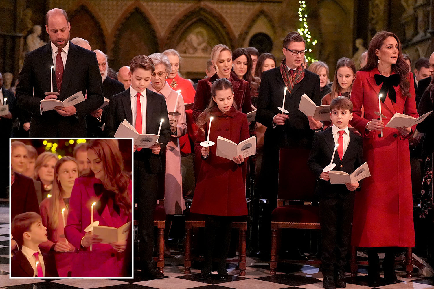 Adorable moment Prince Louis ‘tells’ mum Kate ‘we’re looking out for each other’ during her Christmas carol service [Video]