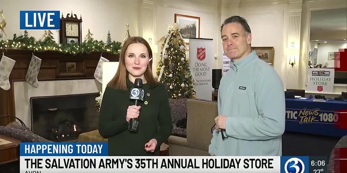 WTIC AM hosts 35th annual holiday store for the Salvation Army in Avon [Video]