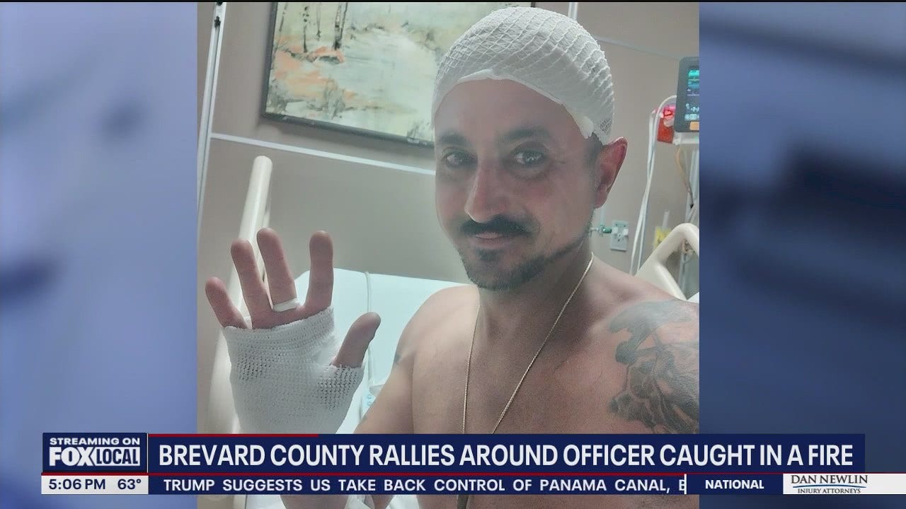 Brevard Co. rallies around officer caught in house fire [Video]