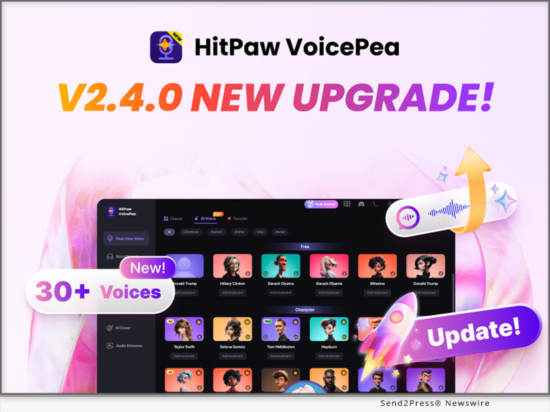 HitPaw VoicePea V2.4.0 Released with 30+ New Voices for Ultimate Fun [Video]