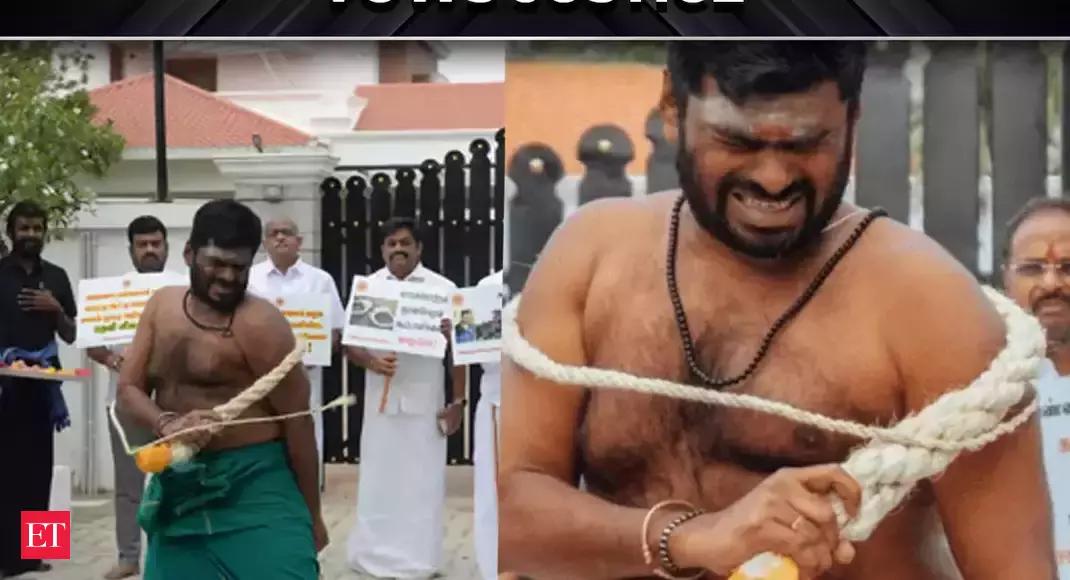 Anna University assault case: TN BJP chief Annamalai whips himself, walks barefoot seeking justice - The Economic Times Video