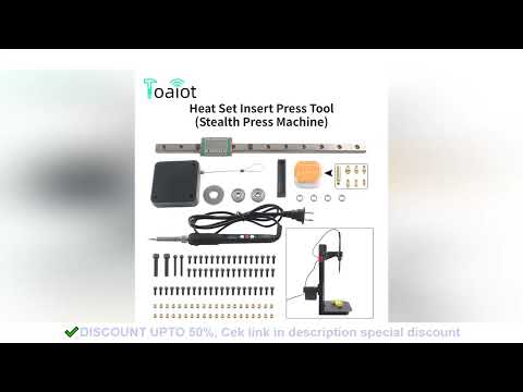 Heat Set Insert Press Tool Stealth Press Kit Soldering Iron Tip Thread Insert Nut Embedded [Video]