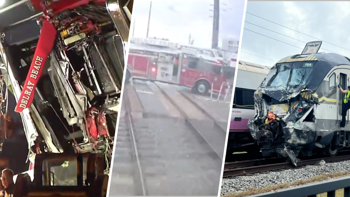 Brightline train collides with fire truck in Delray Beach  NBC Connecticut [Video]