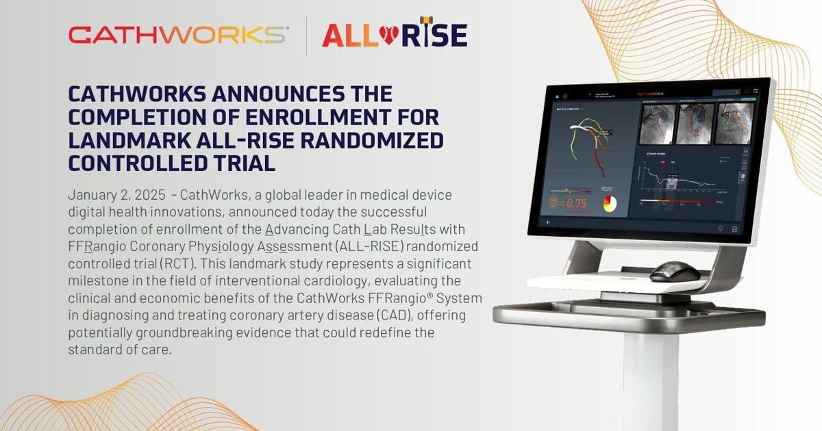 CathWorks Announces the Completion of Enrollment for Landmark ALL-RISE Randomized Controlled Trial | PR Newswire [Video]