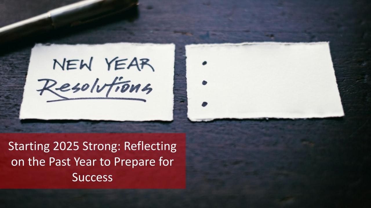 Starting 2025 Strong: Reflecting on the Past Year to Prepare for Success [Video]