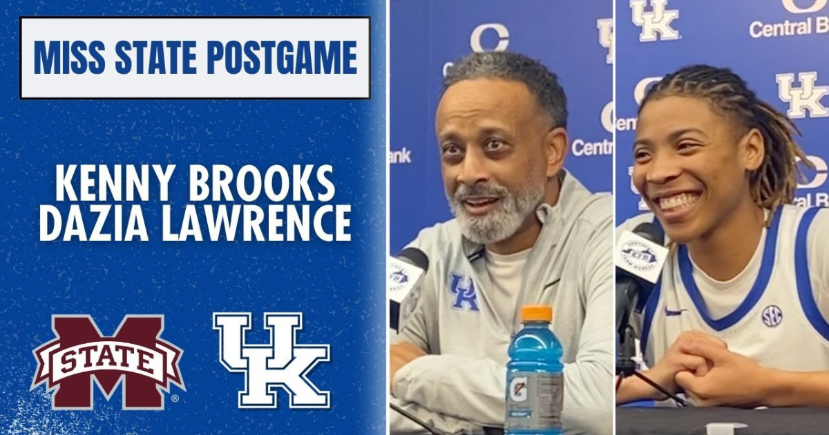 WATCH: Kenny Brooks, Dazia Lawrence recap Kentucky WBB’s 91-69 win over Mississippi State [Video]