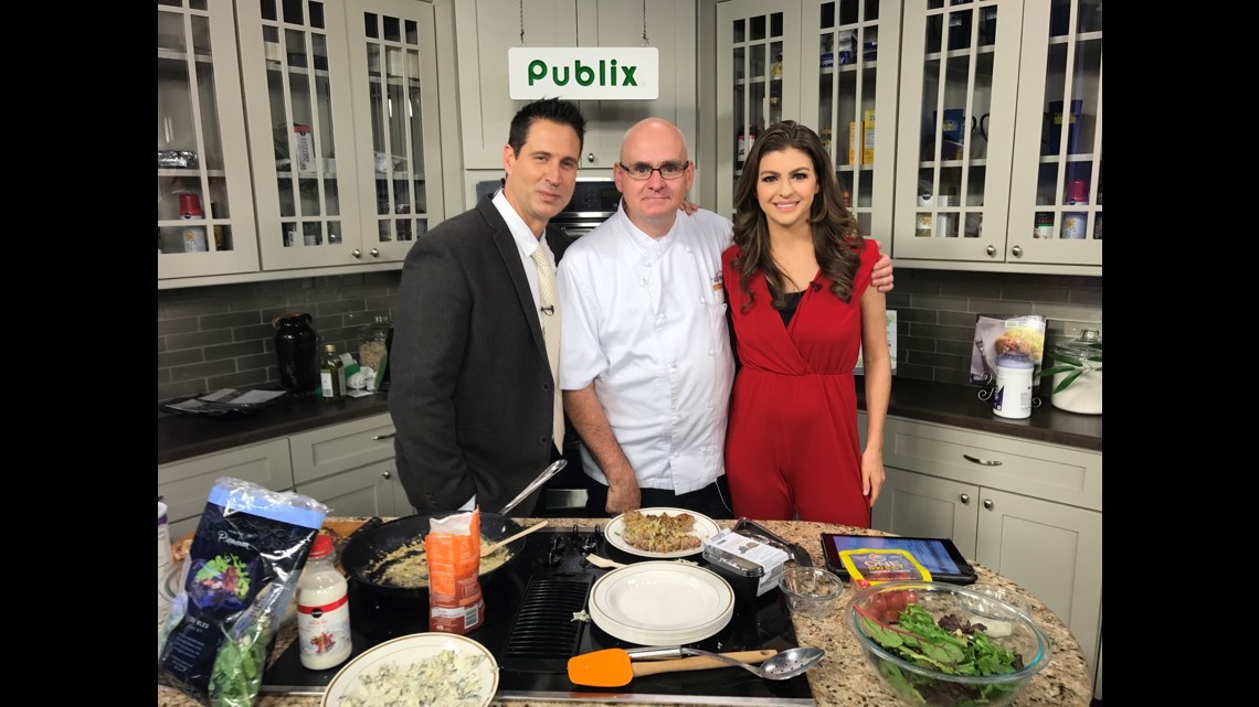 FCL Publix Recipes: Spinach-Artichoke Cubed Steak with Rice Salad [Video]