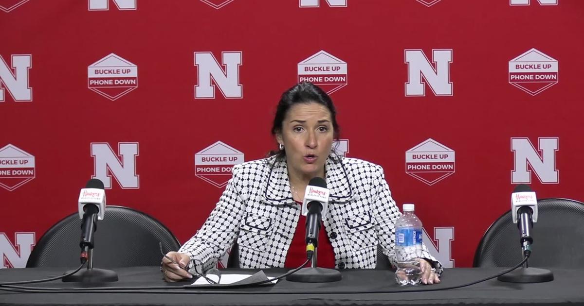 Nebraska coach Amy Williams after win vs. Michigan State  Jan. 8 [Video]