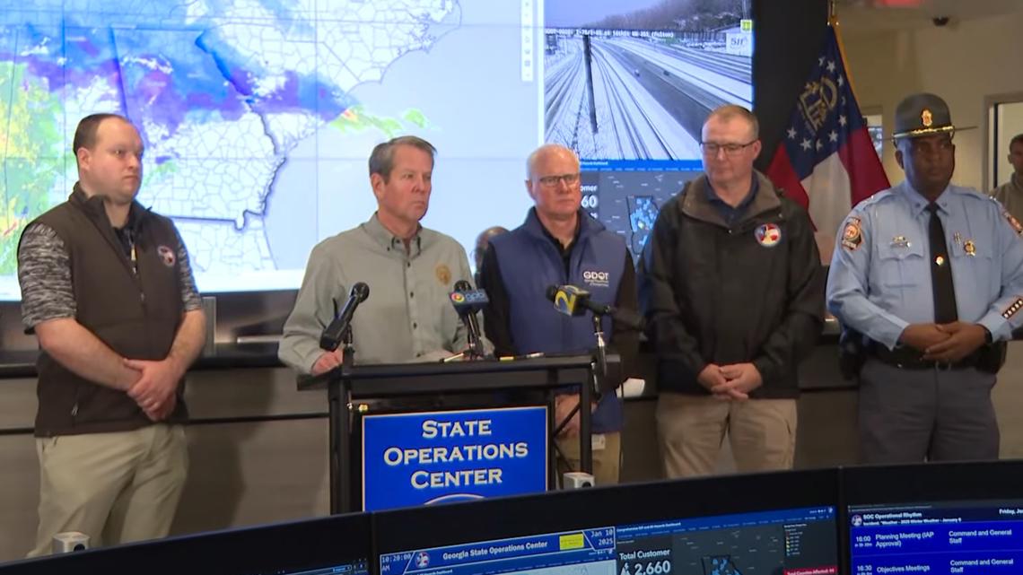 Gov. Brian Kemp, state officials outline response to winter weather in Georgia [Video]