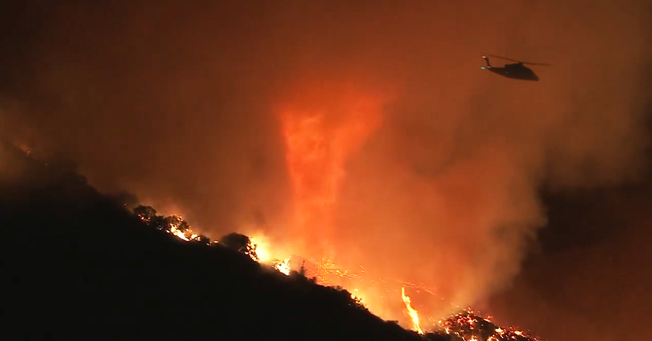 Local News Chopper Catches LA Fire Tornado [Video]