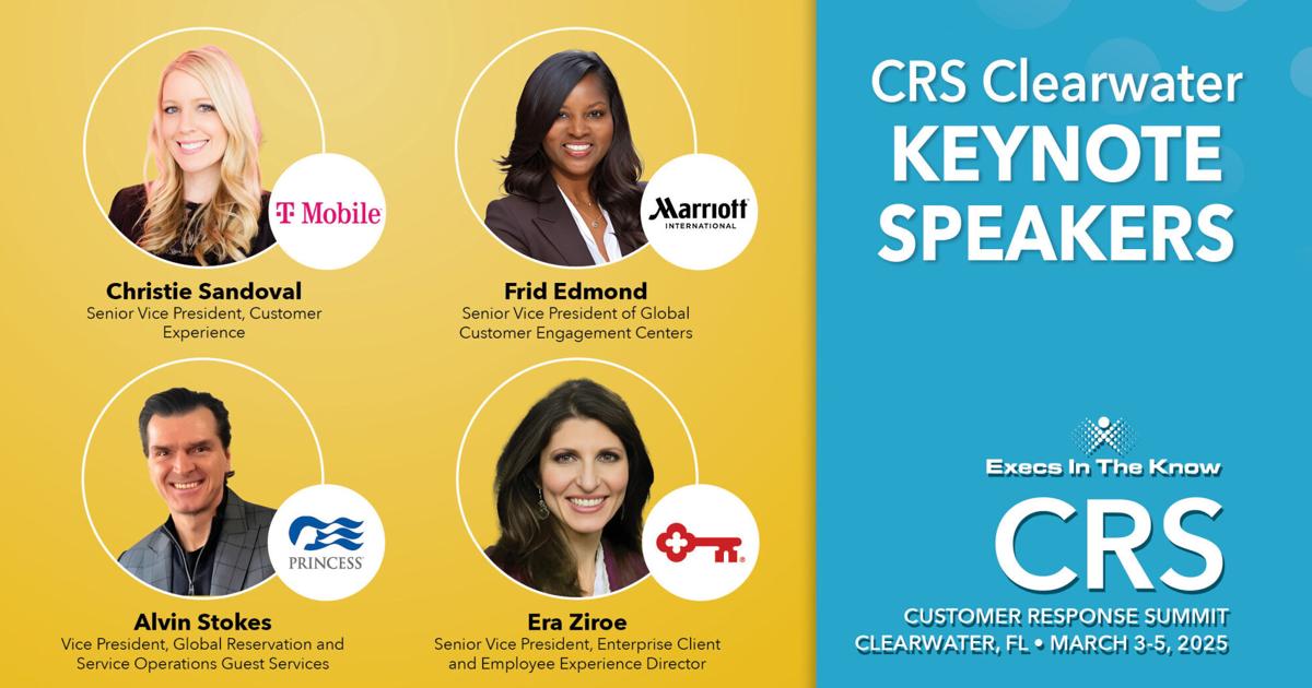 Execs In The Know Announces Dynamic Keynote Speaker Lineup for Customer Response Summit in Clearwater Beach - March 3-5, 2025 | PR Newswire [Video]