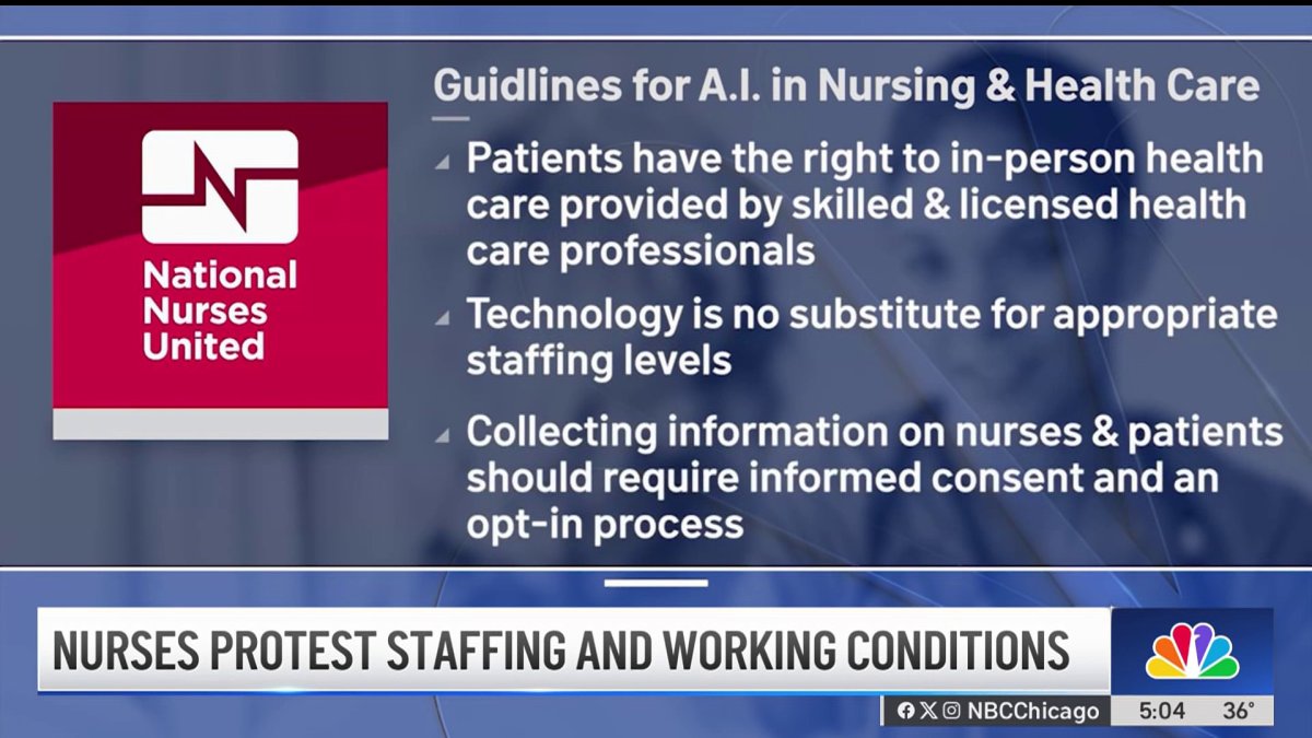 National Nurses United protest amid rise of AI use in healthcare  NBC Chicago [Video]