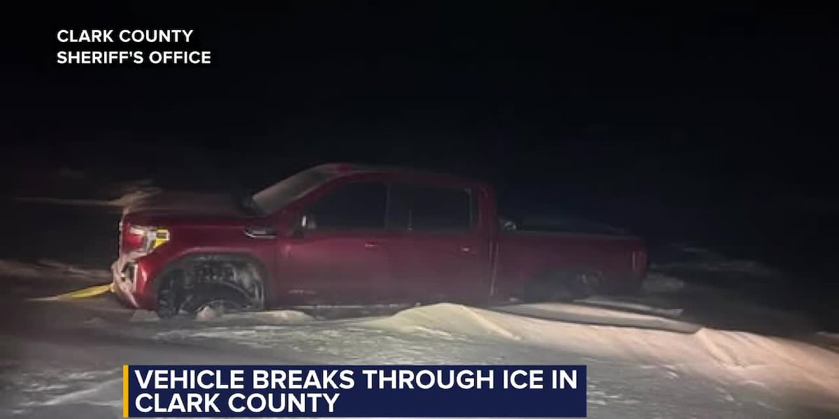 Clark Co. Sheriffs Office issues warning after vehicle breaks through ice [Video]