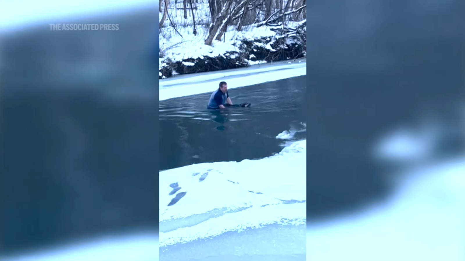 Chris MacRitchie: Man jumps into icy Winooski River to rescue Arizona the dog in Vermont, dramatic video shows