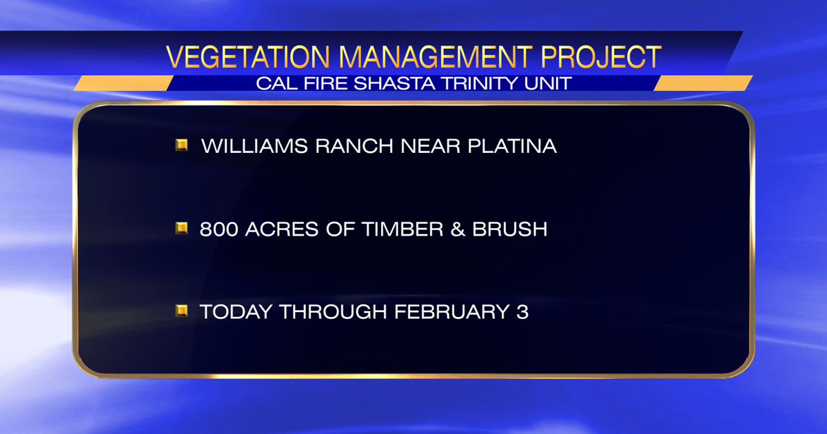 CAL FIRE begins vegetation management project Southwest of Redding | News [Video]